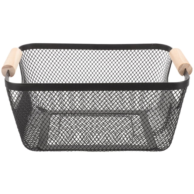 GOOHOCHY Cesta organizadora, cesta de alambre, cesta decorativa de hierro, cesta de estante con asa