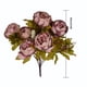 thumbnail image 2 of Ramo de flores de peonía artificial Oficina en casa Decoración floral falsa Boda Ramo de flores de seda, Cameo Marrón Eigraketly HA7181-03B, 2 of 6
