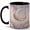 Black, variant on Crescent Moon Coffee Mug, Fantasy Garden Mug for Women, Watercolor Moon Swing with Flowers and Butterflies, Dreamy Gift, Ceramic 11 Oz Cup