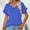Blue, variant on Fashion Olyvenn V Neck Cap Sleeve Ribbed Summer Tops for Women Trendy Casual Tshirt Short Sleeve V Neck Solid Shirts Gray S