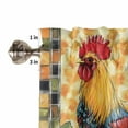 thumbnail image 4 of Retro Rooster Valances for Windows Farmhouse Kitchen Curtains Valances Rod Pocket Valance Curtains for Kitchen Windows Sunflower Animals Plaid Farmhouse Window Valances for Bathroom Bedroom 42"x12", 4 of 6