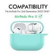thumbnail image 2 of for Airpods Pro 2 Case, Silicone Protective Covers Skin Come with Keychain+Fur Ball Compatible with Apple AirPods Pro 2nd Generation 2022 (Mint-Green), 2 of 9
