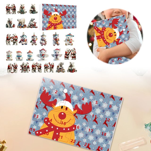 Advent Calendar Countdown Set Holiday Surprise Novelty For Children Featuring Hanging Mystery Boxes And Festive Activities