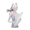 thumbnail image 2 of Adorno de mesa Macarena figura de niña mariposa florero 8,4 x 12 pulgadas gris, 2 of 8