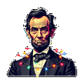 thumbnail image 4 of Yatrandify Waterproof Stickers Vinyl Abraham Lincoln Stickers Colorful Decorative Stickers for Notebooks Suitcases Instruments, 4 of 8