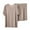 Khaki, variant on KDFJPTH Ice Silk Pajamas for Women Lougewear Sets 2 Pieces Short Sleeve Tshirt Bike Shorts 2025 Summer Outfits