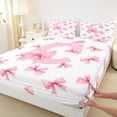 thumbnail image 4 of Erosebridal Girl Personalized Gifts Bed Sheets,Pink Alphabet C King Sheets For Teens 4pcs, 4 of 6