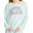 thumbnail image 3 of Justice Girls 2-Piece Long Sleeve Lounge Sweatshirt and Short Pajama Set, Sizes 5-18, 3 of 4