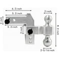 thumbnail image 2 of Adjustable Trailer Hitch, Fit for 2 Inch Receiver, 4/-Inch Drop/Rise, Aluminum Drop Hitch, 20000 LBS GTW - Tow Hitch for Trailer, Stainless Steel Tow Balls (2" & 2-5/16") with Double Locks, 2 of 9