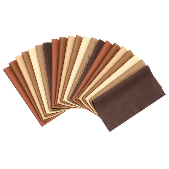 Uxcell Cotton Fabric Bundles, 21Pcs 4 x 4 Inch Fat Quarter Solid Color Precut Fabric Squares for Sewing Patchwork Quilting DIY Crafts, Brown