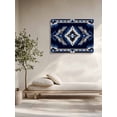 thumbnail image 5 of Navy Blue Grey Boho Wall Art for Living Room,Canvas Picture Wall Decor for Bathroom Bedroom,Southwestern Geometric Vintage Ethnic Painting Artwork for Office Kitchen Hallway Dining Room Decor 20"x24", 5 of 8