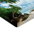 thumbnail image 2 of Ambesonne Seascape Fitted Sheet, Mahe Island in Seychelles, Twin XL Size, Green Blue Aqua, 2 of 3