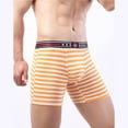 thumbnail image 2 of GHSOHS Mens Underwear Plus Size Underwear for Men Pack Briefs Fashion Bikinis Men's Cotton Underwear Lengthened Flat Angle Stripes Low Waist Track Running Wear Legs Boxer Brief Cotton Panties Men,2XL, 2 of 5