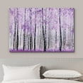 thumbnail image 3 of wall26 Canvas Print Wall Art Vibrant Purple &amp; White Spring Paint Stroke Forest Nature Wilderness Illustrations Modern Art Landscape Relax/Calm Multicolor for Living Room, Bedroom, Office - 32&quo, 3 of 5