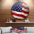 thumbnail image 3 of Designart 'Large American Flag Watercolor'Abstract Metal Artwork, 3 of 5