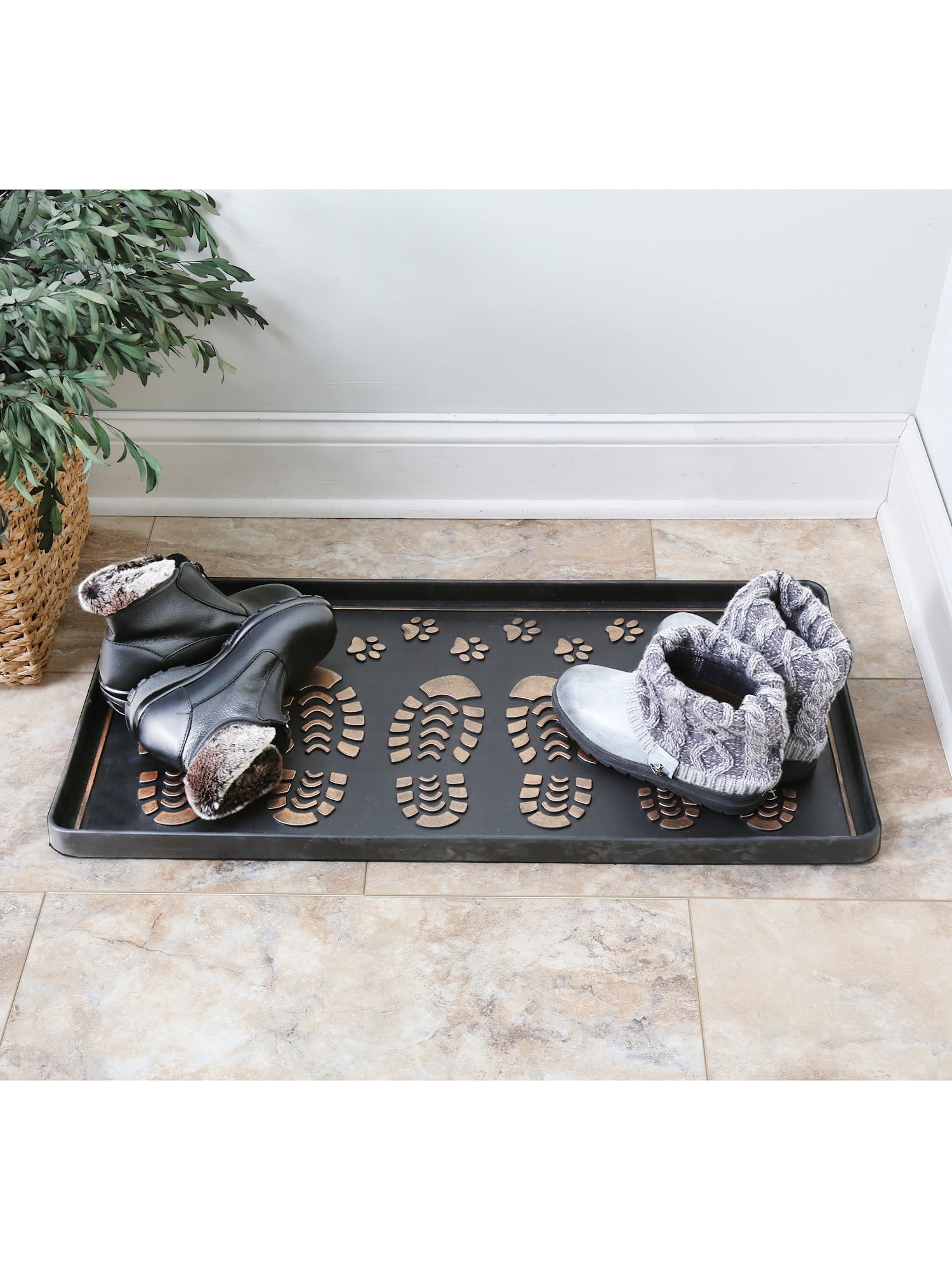 Boot Tray For Entryway, (approx ) Boot Mat Tray For Floor Protection,  Waterproof Plastic Utility Shoe Tray For Indoor And Outdoor, Pet Food Mat  Tray, Planter Pot Mat Tray - Temu