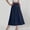 *Navy, variant on Binmer Women's High Waist Solid A Line Flowy Maxi Skirt with Pockets,Casual Summer Long Swing Skirt Black,Women's Plus L