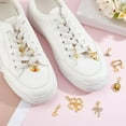 thumbnail image 4 of 11Pcs Golden Shoelace Charms Metal Shoes Decoration Charms Shoe Clips with Lobster Claw Clasp, 4 of 5