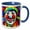 Blue/White, variant on 3drose, Pleasant Fantastic Clown with Blue Nose, Red Cheeks. Cool Gifts, 11oz Two-tone Yellow Mug