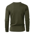 thumbnail image 4 of Men's Long Sleeve T-Shirt Solid Color Casual Basic Tee Comfortable Winter Top Breathable Soft Shirt Men's Oversized Tee Summer Tops Streetwear, 4 of 4