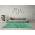 thumbnail image 3 of Ahgly Company Indoor Square Abstract Turquoise Blue Modern Area Rugs, 6' Square, 3 of 4