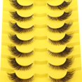 thumbnail image 2 of GHSDFBB False Lashes Natural Look Faux Mink Eyelashes Wispy Cat Eye Lashes That Look Like Extensions Clear Band Lashes Fluffy Natural Fake Eyelashes Strip Lashes Pack, 2 of 7