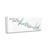 Stupell Industries Our House Serves the Lord Phrase Rustic Faith Canvas Wall Art by Milli Villa