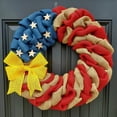 thumbnail image 2 of July 4th Wreath Americana Patriotic Wreath Handcrafted Memorial Day Wreath Festival Garland Decoration Front Door Wall Home Decor, 2 of 7
