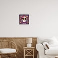 thumbnail image 2 of Stupell Industries Day Of Dead Floral Patterned Skull Holiday Painting Black Framed Art Print Wall Art, 2 of 7