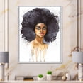 thumbnail image 2 of Designart 'Portrait of Afro American Woman X' Modern Framed Canvas Wall Art Print, 2 of 5