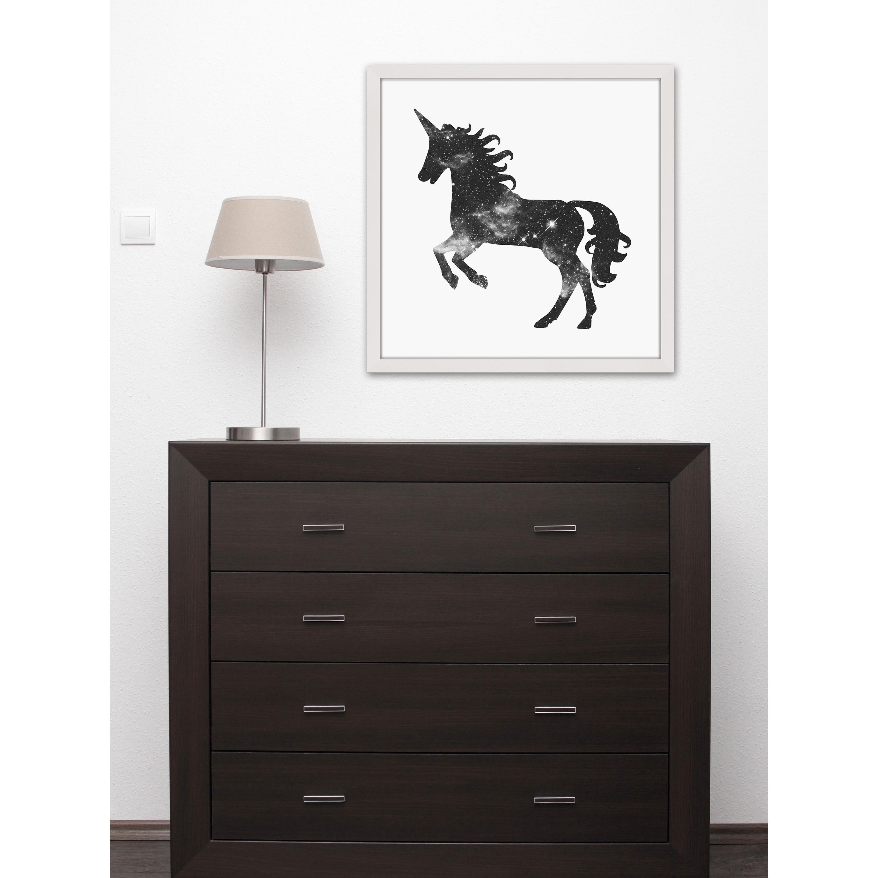 Marmont Hill "Space Unicorn" by Shayna Pitch Framed Painting Print