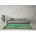 thumbnail image 3 of Ahgly Company Machine Washable Indoor Rectangle Abstract Turquoise Blue Modern Area Rugs, 5' x 8', 3 of 4