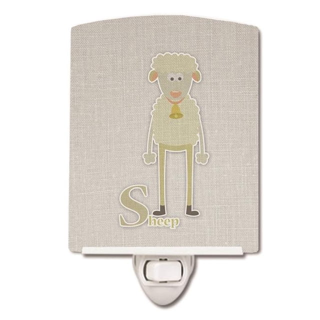 Carolines Treasures BB5744CNL Alphabet S for Sheep Ceramic Night Light