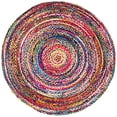 thumbnail image 2 of nuLOOM Tammara Boho Cotton Hand Braided Area Rug, 6' Round, Multi, 2 of 4
