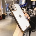 thumbnail image 1 of Funda de teléfono de silicona suave transparente con cordón galvanizado a la moda para iPhone 13 12 11 14 Pro Max XS XR X 8 7Plus Mini SE Tan Jianjun unisex, 1 of 2