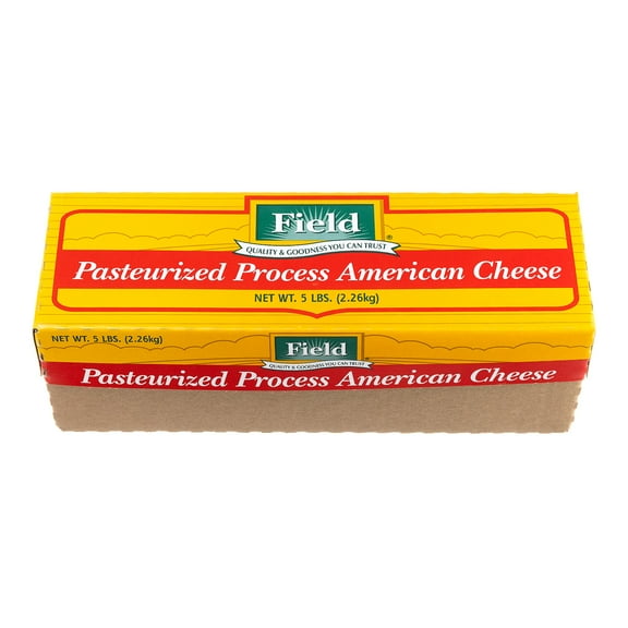 Field Bulk Pasteurized Process American Cheese, 5 lb., Packaged in Plastic, Refrigerated