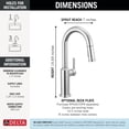 thumbnail image 6 of Delta 9985-CZ-PR-DST Cordova 1.8 GPM Single Hole Pull Down Bar Faucet - Lumicoat Champagne, 6 of 7