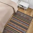 thumbnail image 2 of Ottomanson Non-Slip Area Rug for Living Room 3'3" x 5' Durable Low Profile Carpet, Multi Stripes, 2 of 8