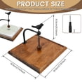thumbnail image 2 of AEVXKHI Wooden Napkin Holder for Table, Farmhouse Napkin Dispenser with Weighted Arm, Decorative Napkin Stand for Kitchen Dining Counter, Brown, 2 of 10