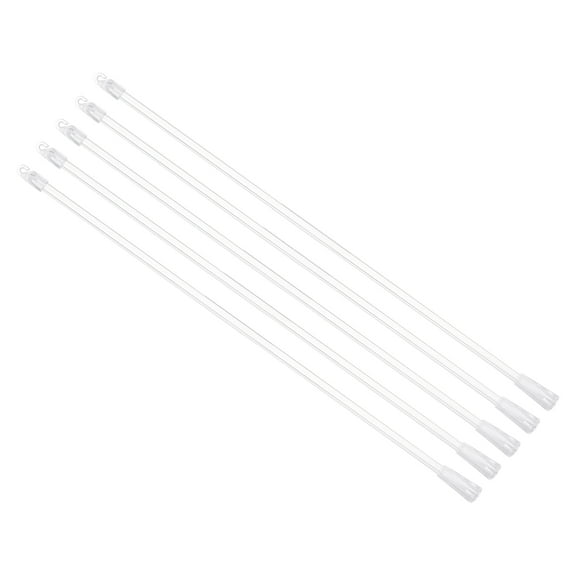5 Pack 17" Blinds Wand Replacement, Acrylic Blinds Tilt Wand with Hook and Grip, Vertical Blind Rod Stick for Window Curtain Opener Accessory, Clear