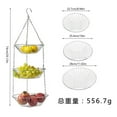 thumbnail image 4 of 3-Tier Wire Fruit Hanging Basket, non-Punching Wall Hanging Storage,Kitchen Bathroom Organization Basket, Kitchen Wire Storage Basket Hanging Fruit Storage, 4 of 5