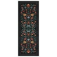 thumbnail image 4 of GlowSol 2'x6' Hallway Floral Runner Rug Non Slip Bedroom Runner Rug Washable Soft Kitchen Rug for Laundry Dorm, Black, 4 of 7