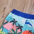 thumbnail image 7 of Styles I Love Little Boys Graphic Print Swim Shorts Bathing Suit Beach Pool Boy Swim Trunks (Light Blue - Tropical, 90/1-2 Years), 7 of 7