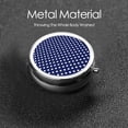 thumbnail image 6 of Deep Blue And White Dots Round Pill Box Small Pill Case For Purse Pocket Medicine Organizer Travel Pillbox Portable Pill Container, 6 of 6