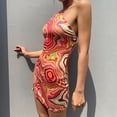 thumbnail image 4 of Leutsin Robe Mode Femme Imprimée Asymétrique Sexy Débardeur Court Basique Midi Club, 4 of 8