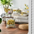 thumbnail image 4 of Sm:)e Sunflowers Summer Pillow Cover Set of 4 - 18x18 Inch Hello Sunshine Polyester Decorative Cushions, 4 of 6
