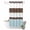 Blue, variant on No Hook Shower Curtain Decorative Blue Brown Morocco Waterproof Bathtub Bath Curtains Geometric Stripes Aqua Stitching Extra Long Shower Curtain Bathroom Decor with See Through Top Window 72x78 Inch