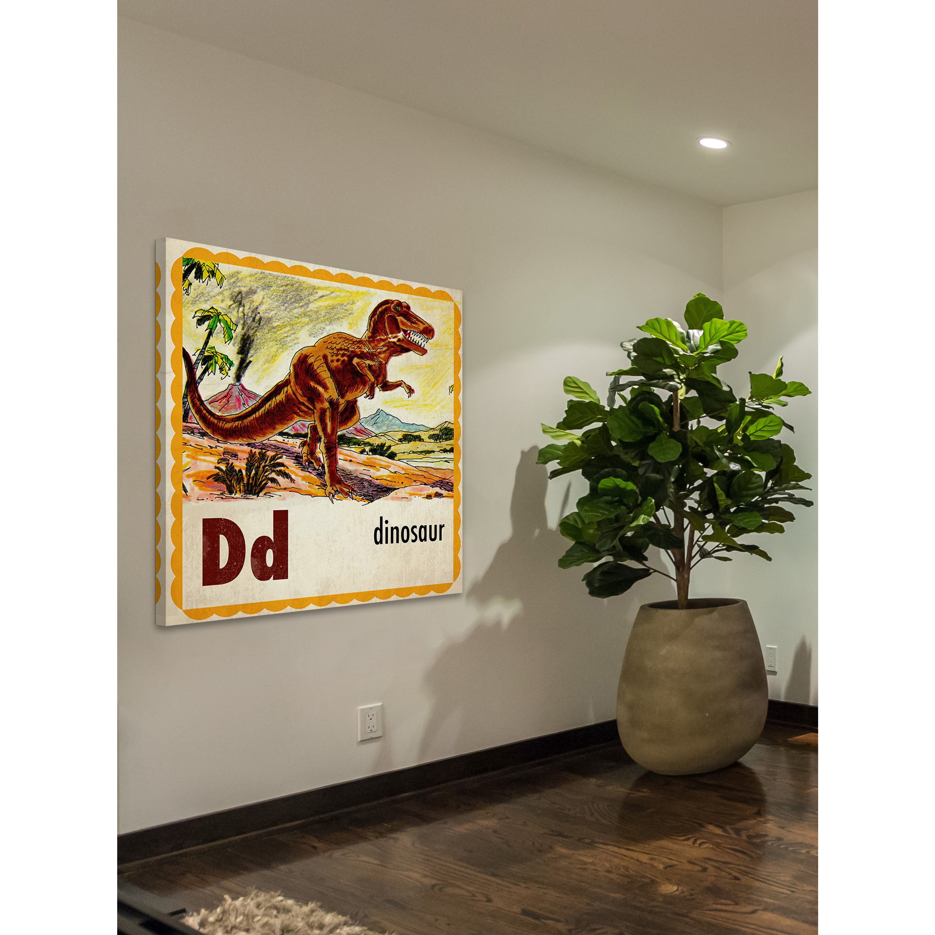 Marmont Hill "Dinosaur Letter" by Curtis Painting Print on Canvas