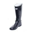 thumbnail image 2 of Women Rubber Rain Boots with Cotton Lining, Black Rider, 2 of 2