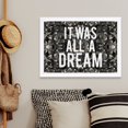 thumbnail image 2 of Wynwood Studio 'All A Dream Glitter' Typography and Quotes Framed Wall Art Print - White, Gray, 2 of 4